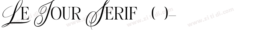 Le Jour Serif 普通(西方)字体转换